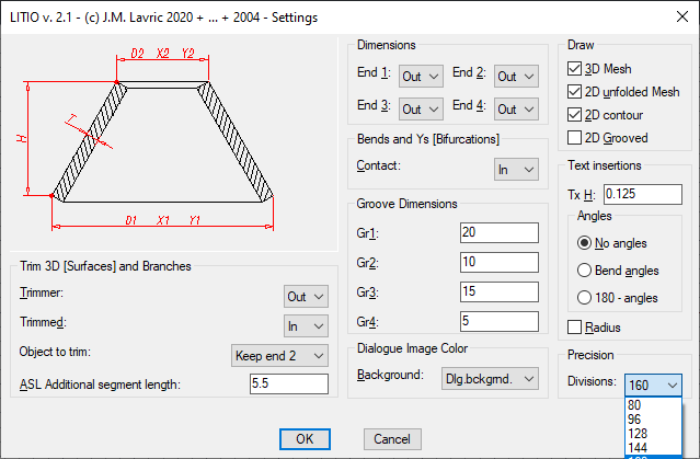 Litio2 sheet metal for AutoCAD/GStarCAD settings